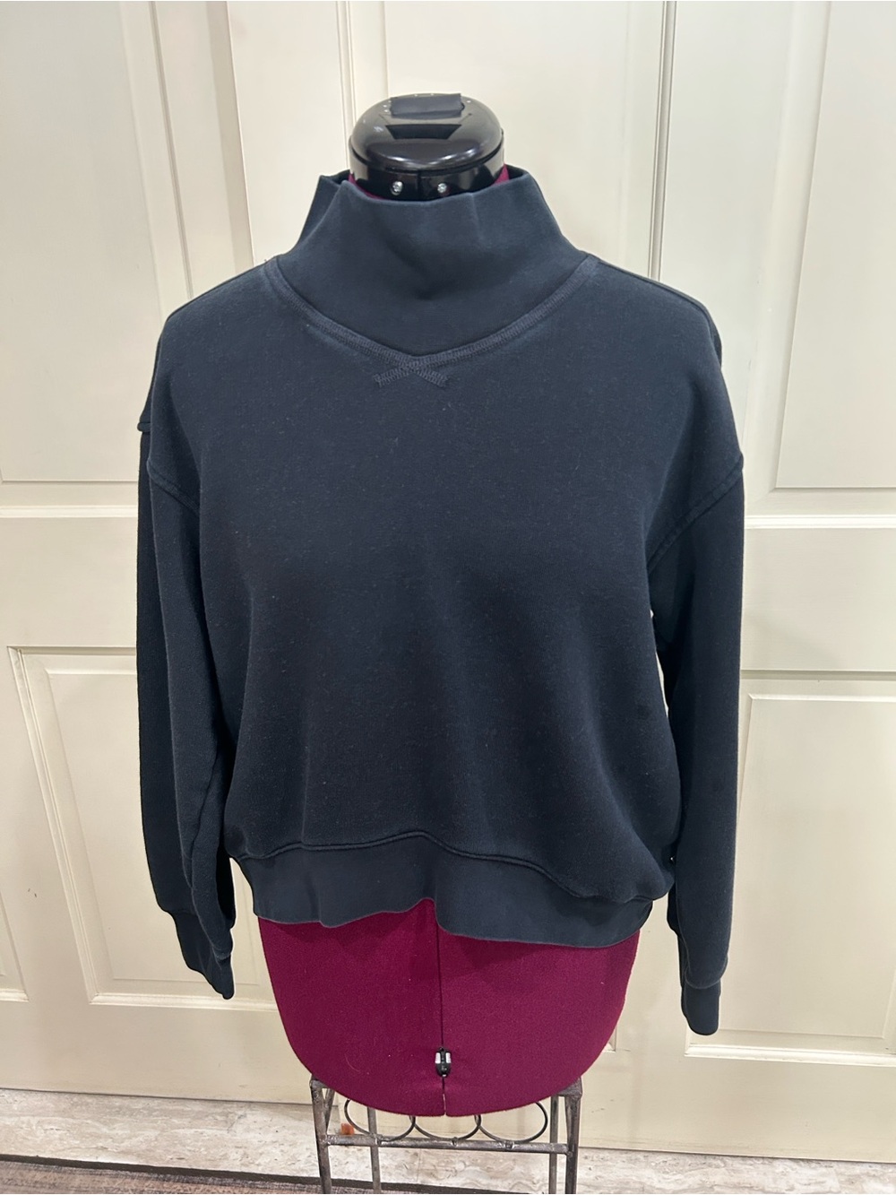Banana Republic French Terry Mock-Neck Sweatshirt - Size XS